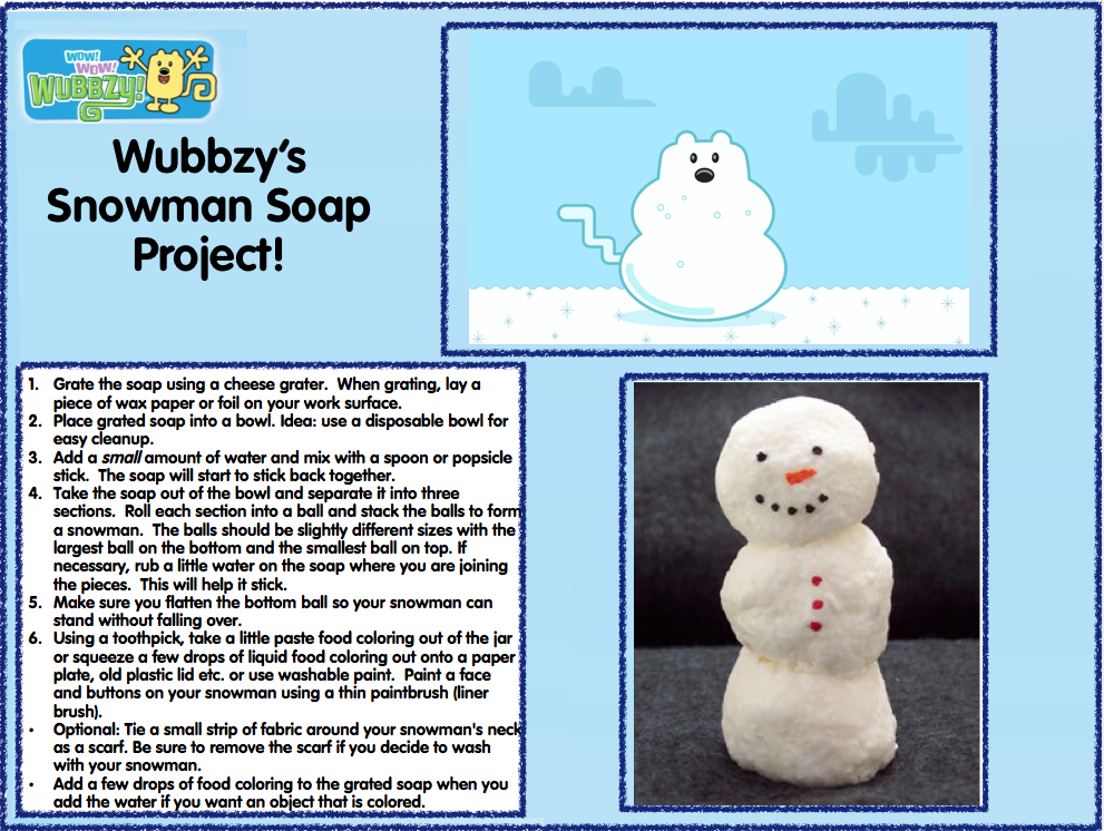 Wubbzy Makes a Snowman! Wubbzy's snowman project