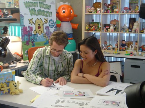 "Wow! Wow! Wubbzy!" creator Bob Boyle and Michelle Kwan